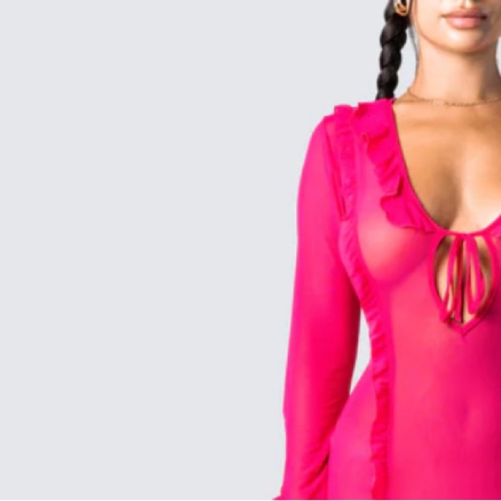 Elegant Pink Maxi Dress